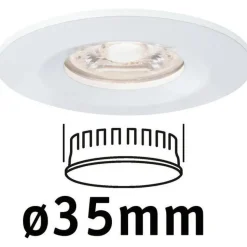 Upotettava LED-valaisin Paulmann Nova Mini Coin Rigid, IP44, Ø65mm, 4W, 310lm, 2700K, mattavalkoinen