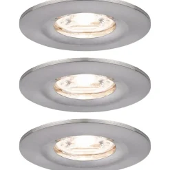 Upotettava LED-valaisin Paulmann Nova Mini Coin Rigid, 3kpl, IP44, Ø65mm, 4W, 310lm, 2700K, mattavalkoinen