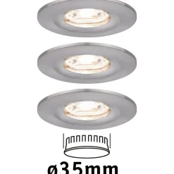 Upotettava LED-valaisin Paulmann Nova Mini Coin Rigid, 3kpl, IP44, Ø65mm, 4W, 310lm, 2700K, mattavalkoinen
