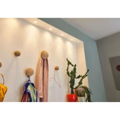 Upotettava LED-valaisin Paulmann Nova Mini Coin Rigid, 3kpl, IP44, Ø65mm, 4W, 310lm, 2700K, mattavalkoinen
