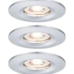 Upotettava LED-valaisin Paulmann Nova Mini Coin Rigid, 3kpl, IP44, Ø65mm, 4W, 310lm, 2700K, mattavalkoinen