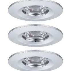 Upotettava LED-valaisin Paulmann Nova Mini Coin Rigid, 3kpl, IP44, Ø65mm, 4W, 310lm, 2700K, mattavalkoinen