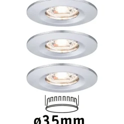 Upotettava LED-valaisin Paulmann Nova Mini Coin Rigid, 3kpl, IP44, Ø65mm, 4W, 310lm, 2700K, mattavalkoinen