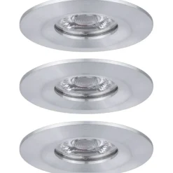 Upotettava LED-valaisin Paulmann Nova Mini Coin Rigid, 3kpl, IP44, Ø65mm, 4W, 310lm, 2700K, mattavalkoinen