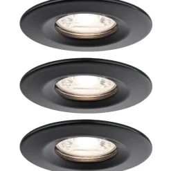Upotettava LED-valaisin Paulmann Nova Mini Coin Rigid, 3kpl, Ø66mm, 4W, 310lm, 2700K, mattamusta