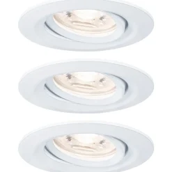 Upotettava LED-valaisin Paulmann Nova Mini Plus Coin, 3kpl, Ø66mm, 300lm, 2700K, himmennettävä, harjattu rauta