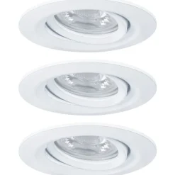 Upotettava LED-valaisin Paulmann Nova Mini Plus Coin, 3kpl, Ø66mm, 300lm, 2700K, himmennettävä, harjattu rauta