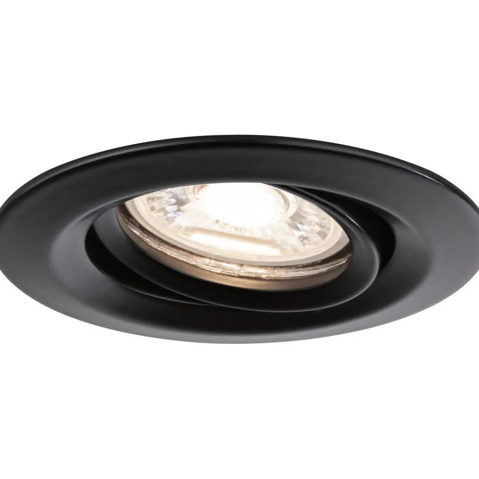 Upotettava LED-valaisin Paulmann Nova Mini Plus Coin, 3kpl, Ø66mm, 4W, 310lm, 2700K, mattamusta
