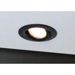 Upotettava LED-valaisin Paulmann Nova Plus Coin, 3kpl, IP65, Ø93mm, 6W, 470lm, 2700K, himmennettävä, mattamusta