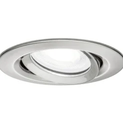Upotettava LED-valaisin Paulmann Nova Plus, IP65, Ø93mm, GU10, 6W, 470lm, 4000K, himmennettävä, harjattu rauta