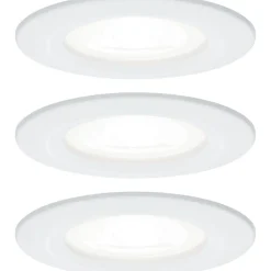 Upotettava LED-valaisin Paulmann Nova Rigid, 3kpl, IP44, Ø78mm, GU10, 6.5W, 4000K, harjattu rauta