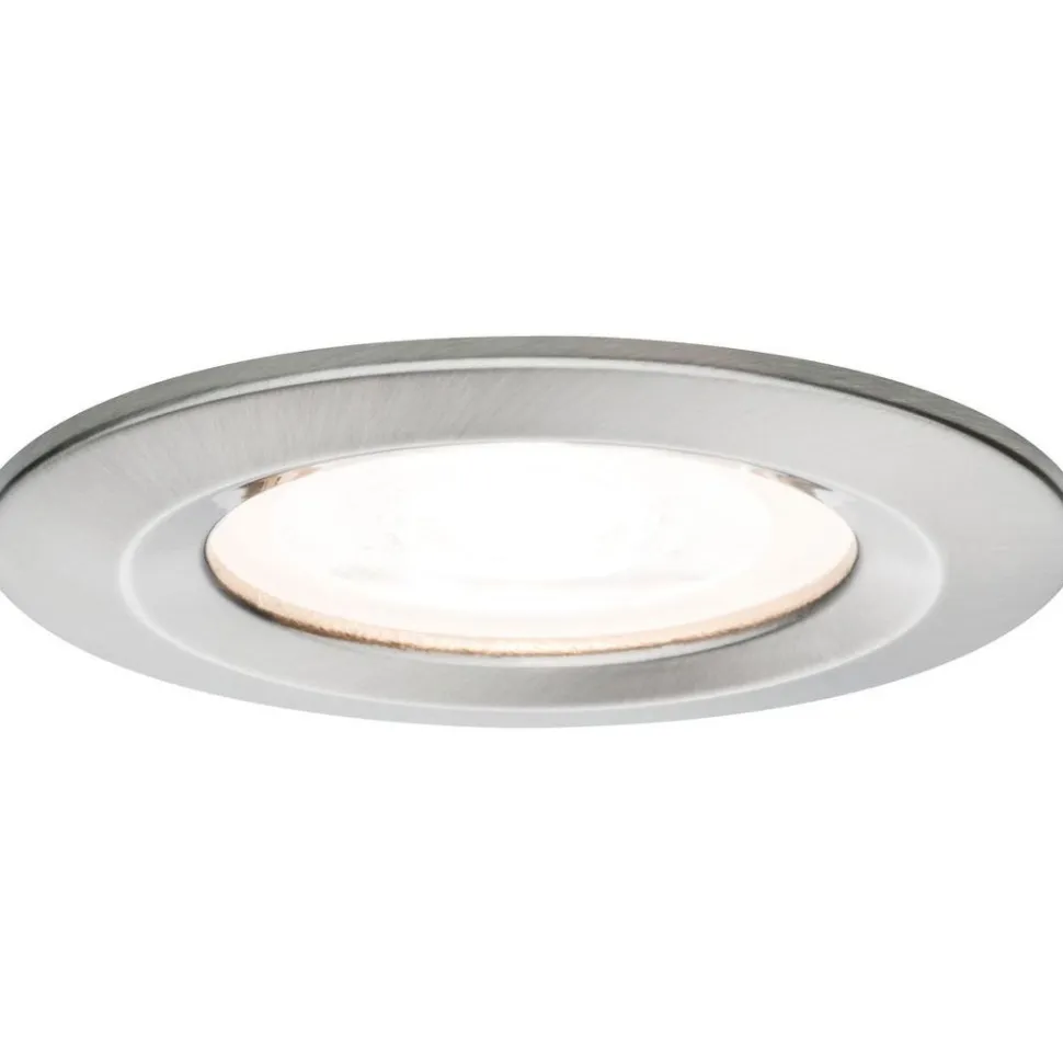 Upotettava LED-valaisin Paulmann Nova Rigid, 3kpl, IP44, Ø78mm, GU10, 6.5W, 460lm, 2700K, himmennettävä, mattavalkoinen