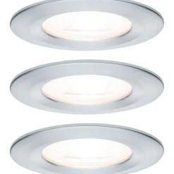 Upotettava LED-valaisin Paulmann Nova Rigid, 3kpl, IP44, Ø78mm, GU10, 6.5W, 460lm, 2700K, himmennettävä, mattavalkoinen