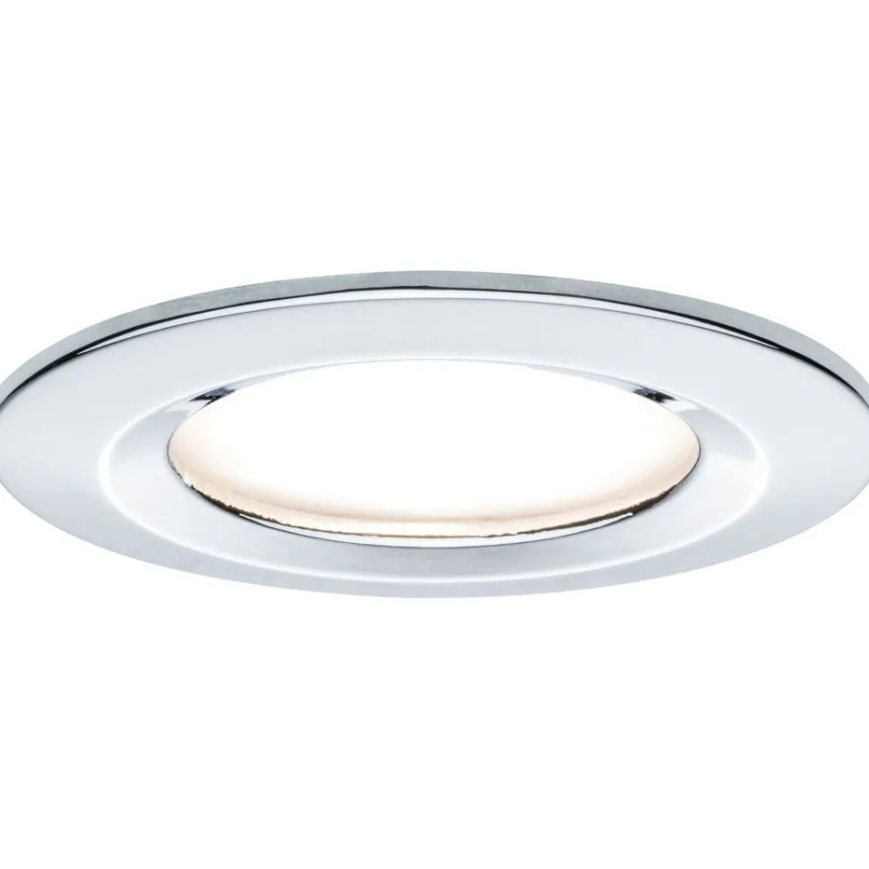 Upotettava LED-valaisin Paulmann Nova Rigid, 3kpl, IP44, Ø78mm, GU10, 6.5W, 460lm, 2700K, himmennettävä, mattavalkoinen