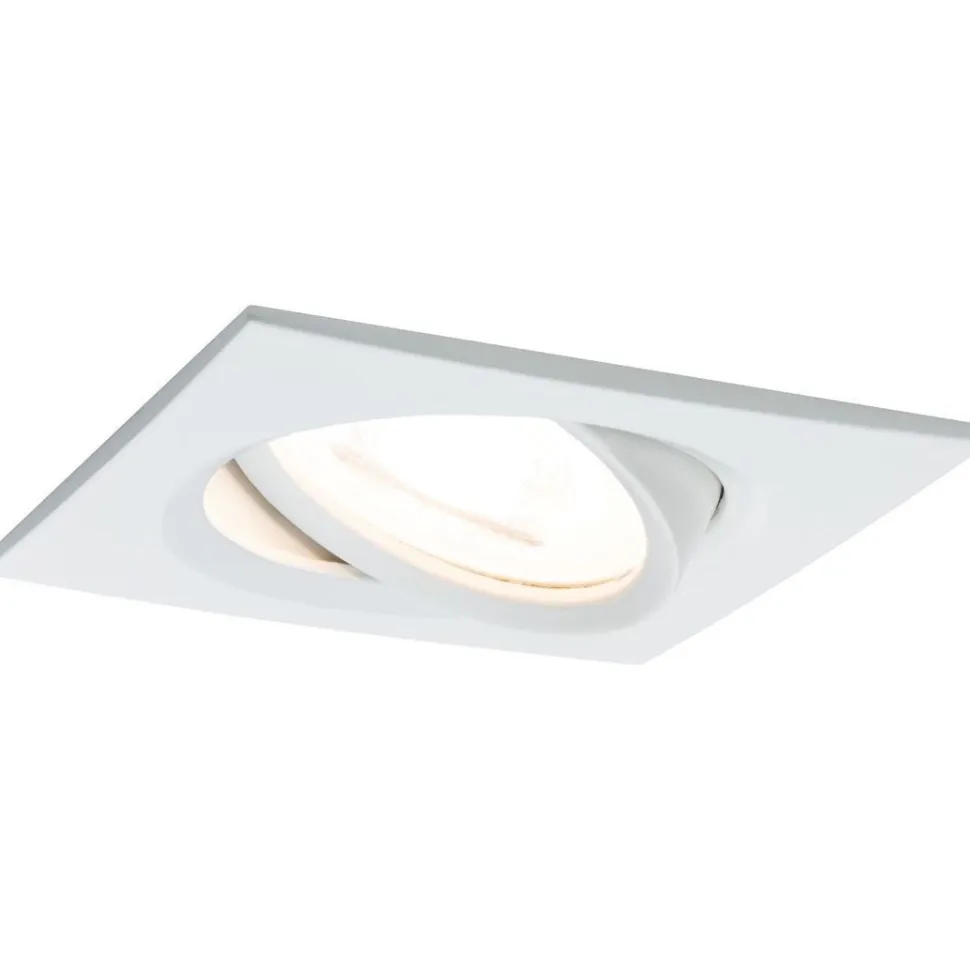 Upotettava LED-valaisin Paulmann Nova, 84x84mm, GU10, 6.5W, 460lm, 2700K, himmennettävä, mattavalkoinen