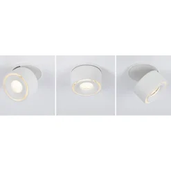Upotettava LED-valaisin Paulmann Spircle, Ø78mm, 8W, 550lm, 3000K, mattamusta