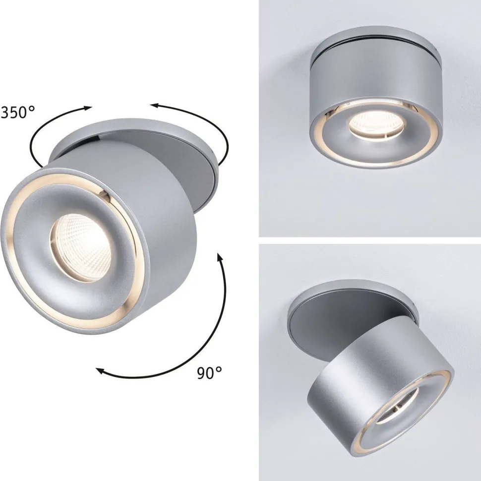 Upotettava LED-valaisin Paulmann Spircle, Ø78mm, 8W, 550lm, 3000K, mattamusta