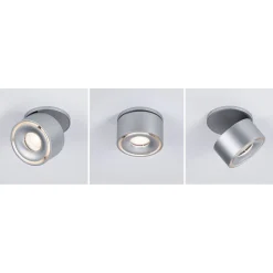 Upotettava LED-valaisin Paulmann Spircle, Ø78mm, 8W, 550lm, 3000K, mattamusta