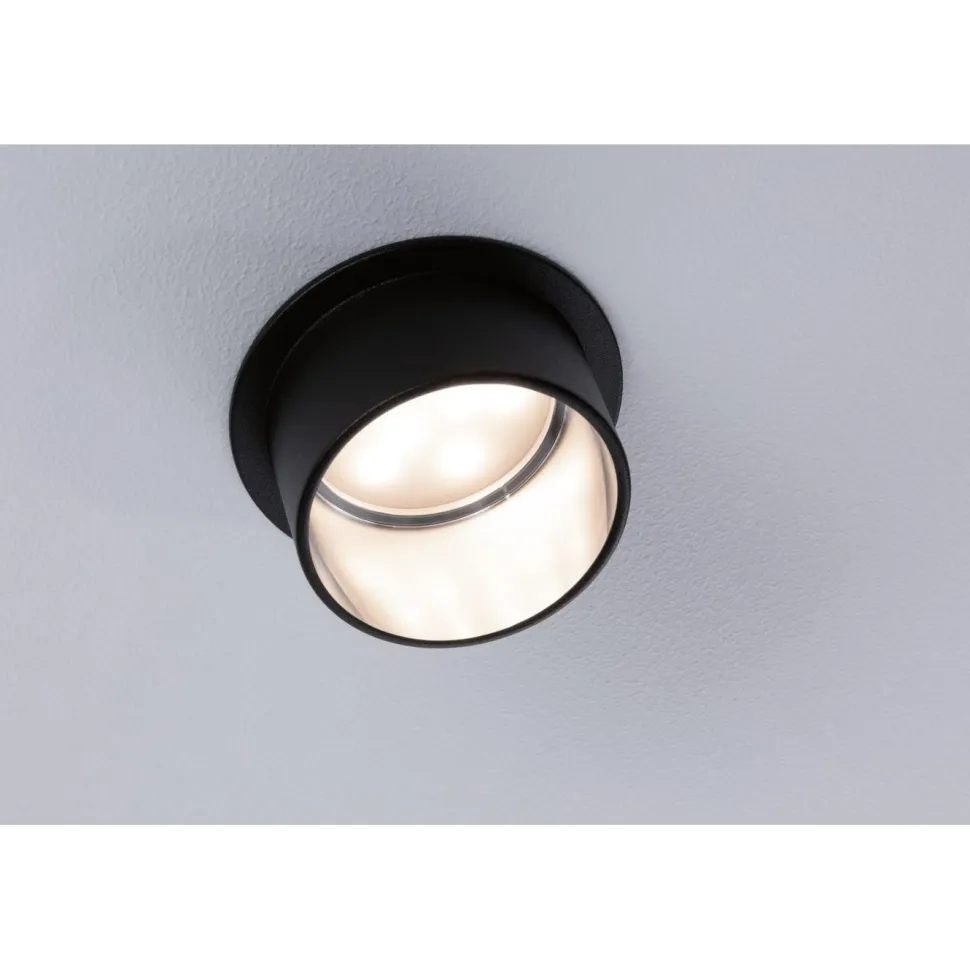 Upotettava LED-valaisinsarja Paulmann, Gil Coin, 3 valaisinta, IP44, Ø68mm, 3x6W, 3x470lm, 2700K, himmennettävä, valkoinen/kulta