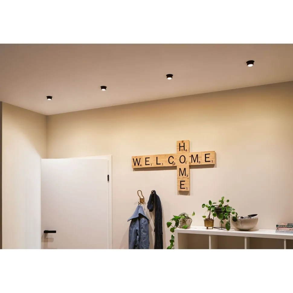 Upotettava LED-valaisinsarja Paulmann, Gil Coin, 3 valaisinta, IP44, Ø68mm, 3x6W, 3x470lm, 2700K, himmennettävä, valkoinen/kulta