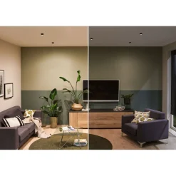 Upotettava LED-valaisinsarja Paulmann, Gil Coin, 3 valaisinta, IP44, Ø68mm, 3x6W, 3x470lm, 2700K, himmennettävä, valkoinen/kulta
