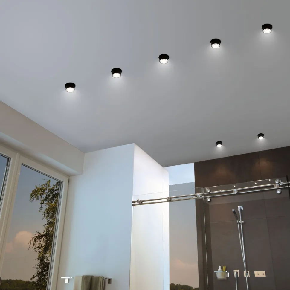 Upotettava LED-valaisinsarja Paulmann, Gil Coin, 3 valaisinta, IP44, Ø68mm, 3x6W, 3x470lm, 2700K, himmennettävä, valkoinen/kulta