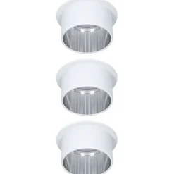 Upotettava LED-valaisinsarja Paulmann, Gil Coin, 3 valaisinta, IP44, Ø68mm, 3x6W, 3x470lm, 2700K, himmennettävä, valkoinen/kulta