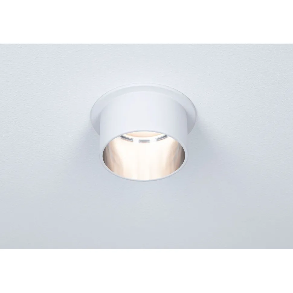 Upotettava LED-valaisinsarja Paulmann, Gil Coin, 3 valaisinta, IP44, Ø68mm, 3x6W, 3x470lm, 2700K, himmennettävä, valkoinen/kulta