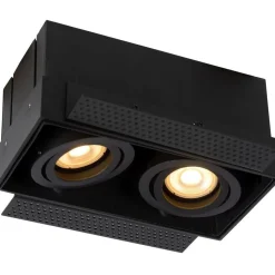 Upotettava valaisin Lucide Trimless, 2xGU10, musta