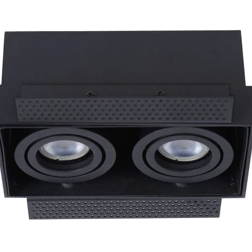 Upotettava valaisin Lucide Trimless, 2xGU10, musta