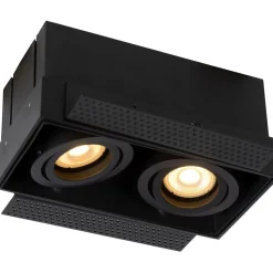 Upotettava valaisin Lucide Trimless, 2xGU10, musta