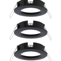 Upotettava valaisin Paulmann Choose, IP44, 3kpl, Ø78mm, max.3x10W, himmennettävä, kromi