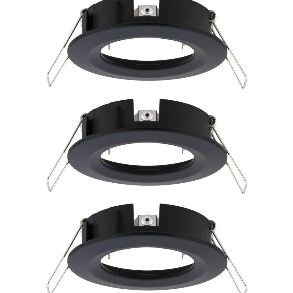 Upotettava valaisin Paulmann Choose, IP44, 3kpl, Ø78mm, max.3x10W, himmennettävä, kromi