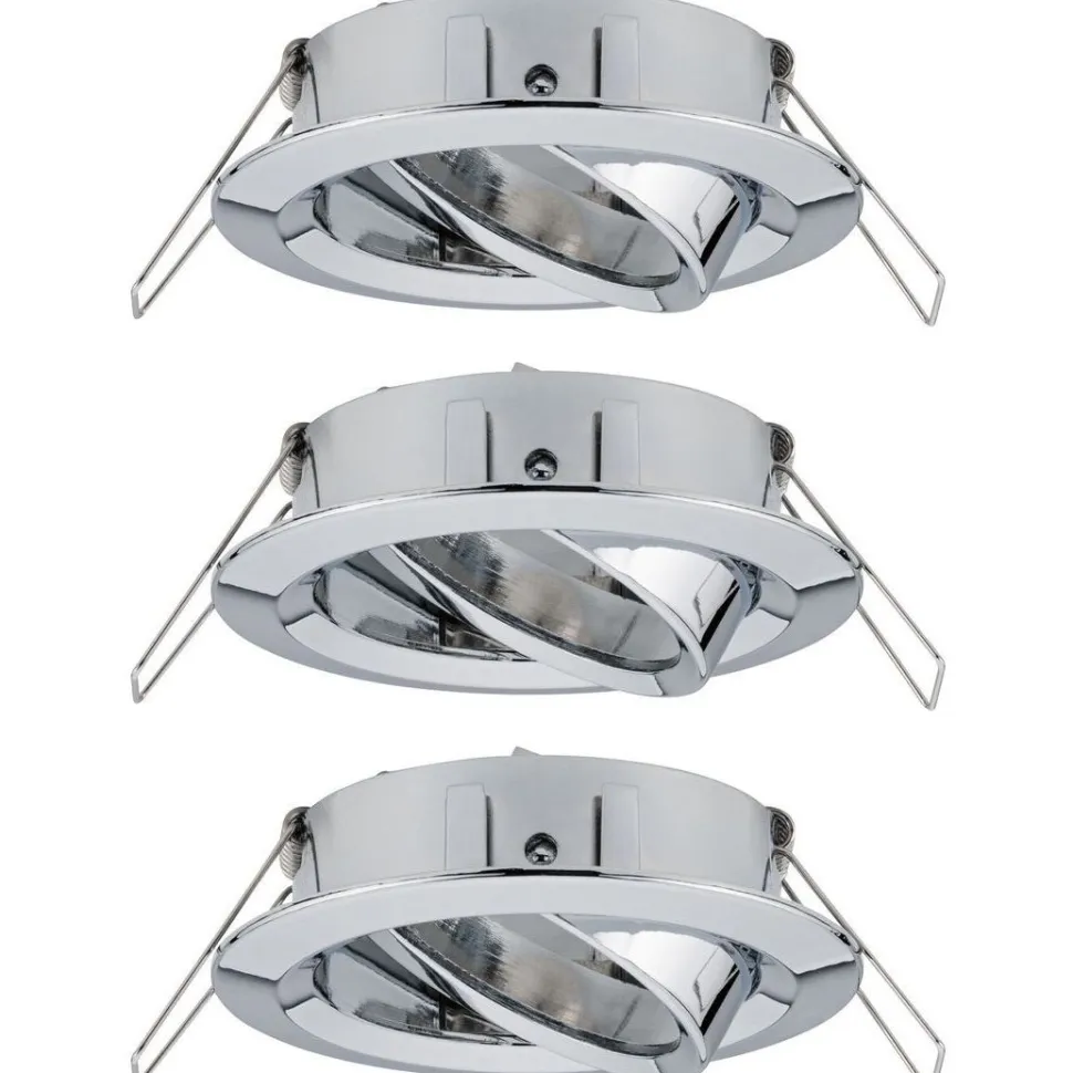 Upotettava valaisin Paulmann Choose, 3kpl, Ø84mm, max.3x10W, himmennettävä, kromi