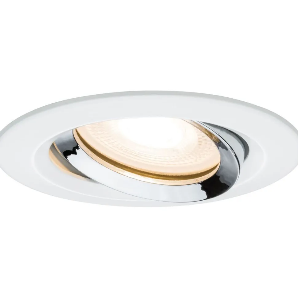 Upotettava valaisin Paulmann Nova Plus, IP65, Ø93mm, GU5.3/GU10, max.35W, 230/12V, himmennettävä, mattavalkoinen/kromi