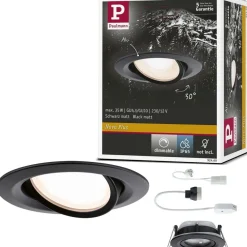 Upotettava valaisin Paulmann Nova Plus, IP65, Ø93mm, GU5.3/GU10, max.35W, 230/12V, himmennettävä, mattavalkoinen/kromi