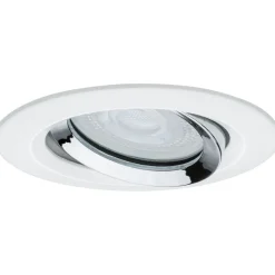Upotettava valaisin Paulmann Nova Plus, IP65, Ø93mm, GU5.3/GU10, max.35W, 230/12V, himmennettävä, mattavalkoinen/kromi
