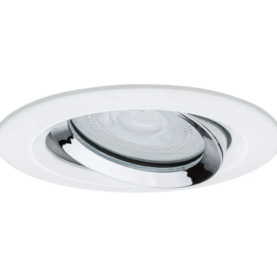 Upotettava valaisin Paulmann Nova Plus, IP65, Ø93mm, GU5.3/GU10, max.35W, 230/12V, himmennettävä, mattavalkoinen/kromi