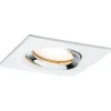 Upotettava valaisin Paulmann Nova Plus, IP65, 93x93mm, GU5.3/GU10, max.35W, 230/12V, himmennettävä, mattavalkoinen/kromi