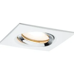 Upotettava valaisin Paulmann Nova Plus, IP65, 93x93mm, GU5.3/GU10, max.35W, 230/12V, himmennettävä, mattavalkoinen/kromi