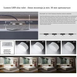 Upotettava valaisin Paul Neuhaus Lumeco LED 5,5W 230V 3000K 350lm IP44 kromi