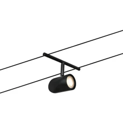 Vaijerivalaisin Paulmann CorDuo Cup, GU5.3, 12V, mattamusta/kromi