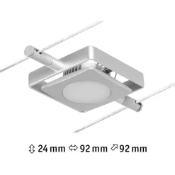 Vaijerivalaisin Paulmann CorDuo MacLED, 250lm, 4.5W, 3000K, 12V, mattakromi