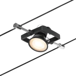 Vaijerivalaisin Paulmann CorDuo Mac II, GU5.3, 12V, mattamusta