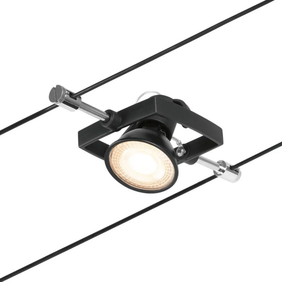 Vaijerivalaisin Paulmann CorDuo Mac II, GU5.3, 12V, mattamusta