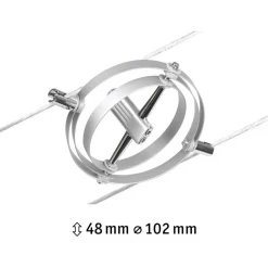 Vaijerivalaisin Paulmann CorDuo Cardan, GU5.3, 12V, mattamusta