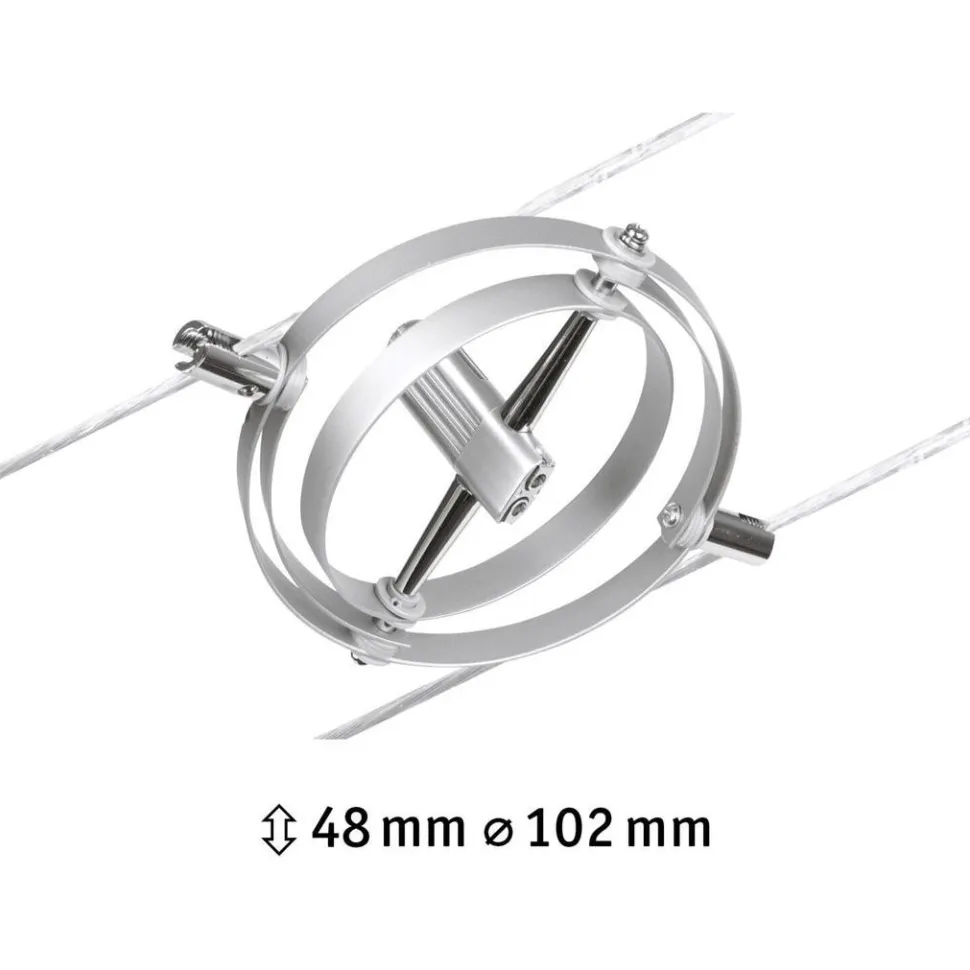 Vaijerivalaisin Paulmann CorDuo Cardan, GU5.3, 12V, mattamusta