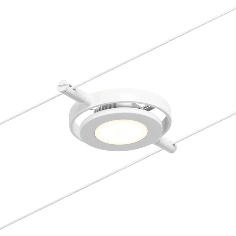 Vaijerivalaisin Paulmann CorDuo RoundMac, 200lm, 4.5W, 3000K, 12V, mattavalkoinen/kromi