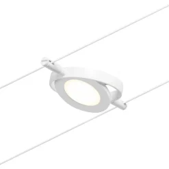 Vaijerivalaisin Paulmann CorDuo RoundMac, 200lm, 4.5W, 3000K, 12V, mattavalkoinen/kromi