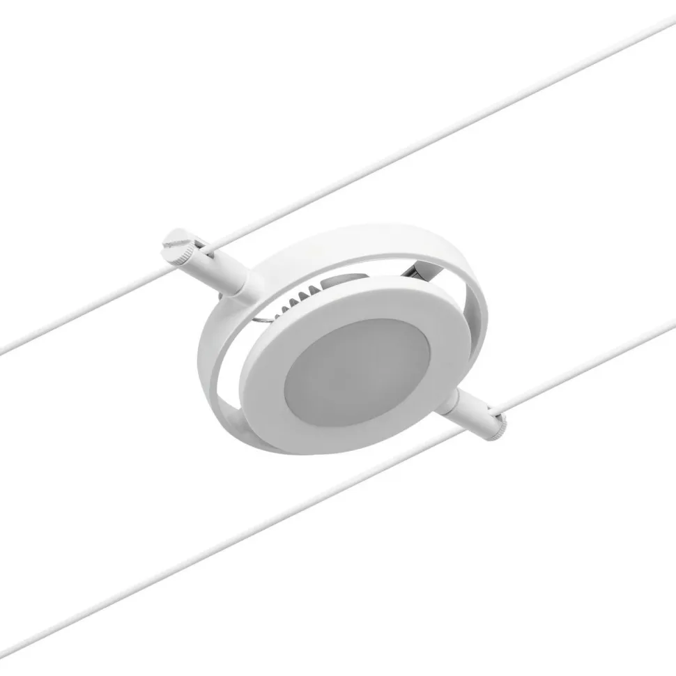 Vaijerivalaisin Paulmann CorDuo RoundMac, 200lm, 4.5W, 3000K, 12V, mattavalkoinen/kromi
